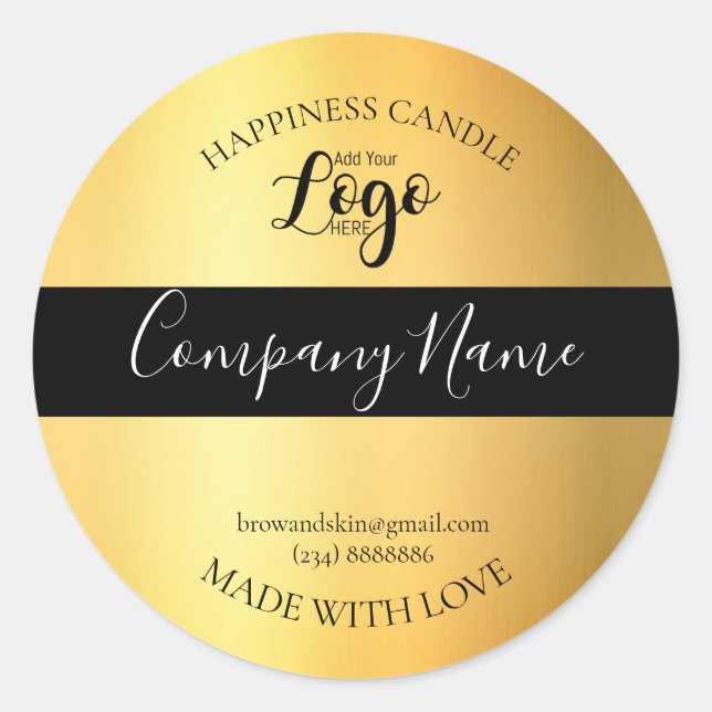 Étiquette de bougie maison personnalisé (Devant)