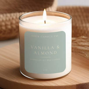 Étiquette de bougie minimaliste