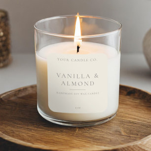 Étiquette de bougie minimaliste