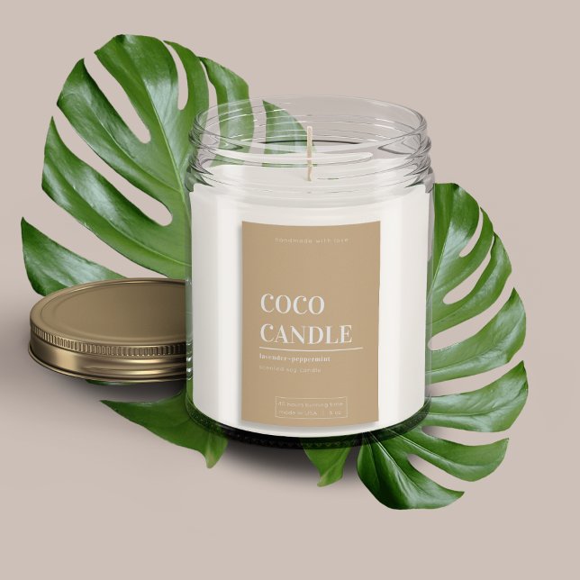 Étiquette de bougie minimaliste (Créateur téléchargé)