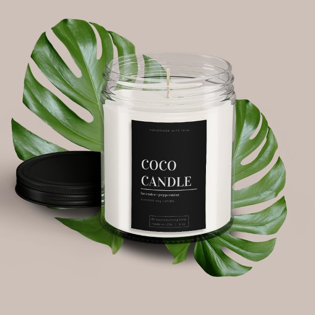 Étiquette de bougie minimaliste (Créateur téléchargé)