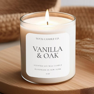 Étiquette de bougie minimaliste moderne