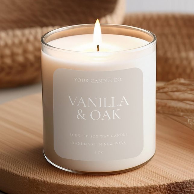 Étiquette de bougie minimaliste moderne (Créateur téléchargé)