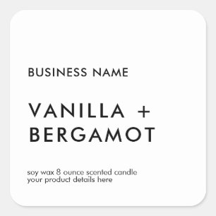 Étiquette de bougie minimaliste moderne