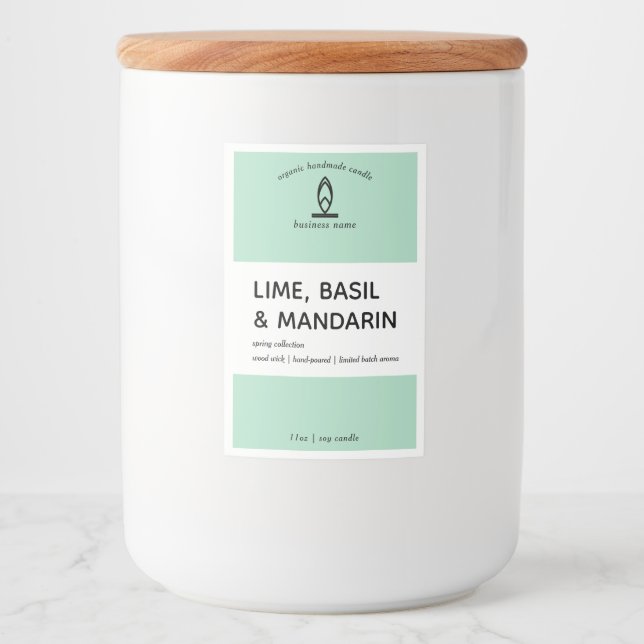 Étiquette de bougie moderne (Devant)