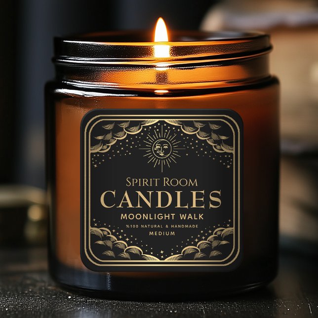 Étiquette de bougie modifiable de la lune de Tarot (Créateur téléchargé)