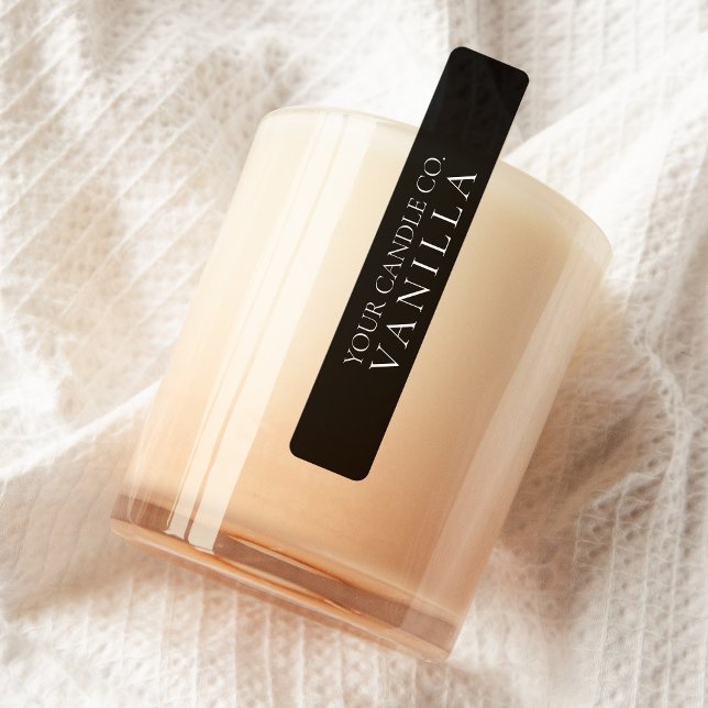 Étiquette de bougie noire minimaliste (Créateur téléchargé)