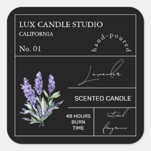 Étiquette de bougie parfumé Apothécaire Lavande