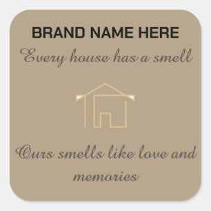 Étiquette de bougie parfumée pour la maison Pers