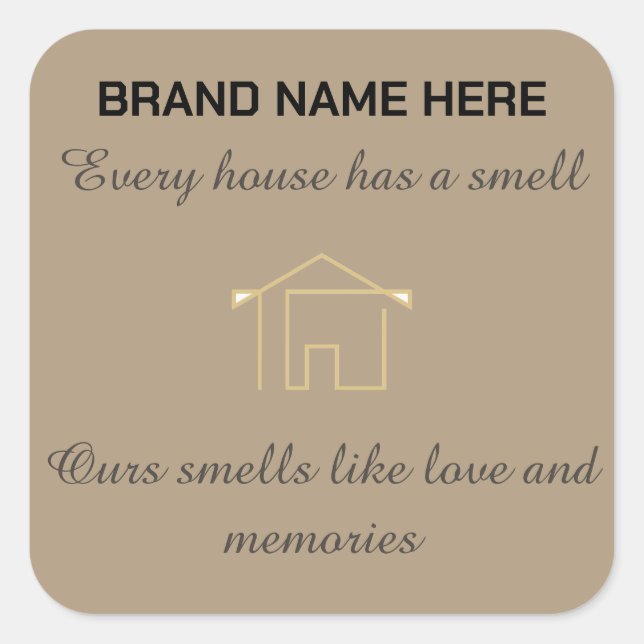 Étiquette de bougie parfumée pour la maison | Pers (Devant)