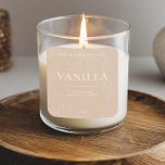 Étiquette de bougie personnalisé minimaliste Kraft<br><div class="desc">Étiquette minimaliste à bougie kraft. Créez votre propre étiquette de produits personnalisés pour les cosmétiques et les bocaux à bougie avec un design moderne simple et arrière - plan d'image de style kraft.</div>