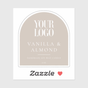 Étiquette de bougie personnalisée avec logo en for