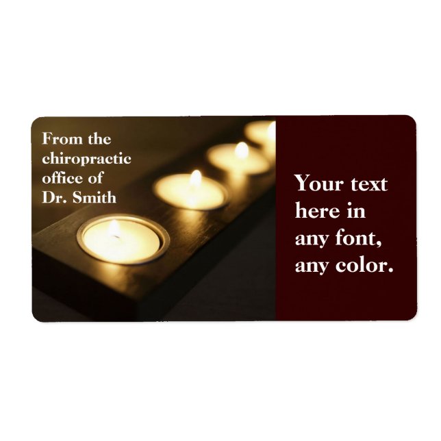 Étiquette de bougies électorales (Devant)