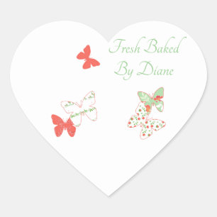 Étiquette de boulangerie de papillons