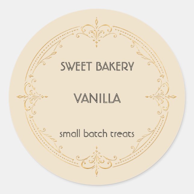 Étiquette de boulangerie pour petite entreprise Va (Devant)