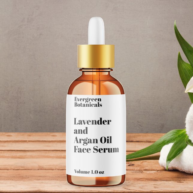 Étiquette de bouteille à goutte blanche imperméabl (Créateur téléchargé)