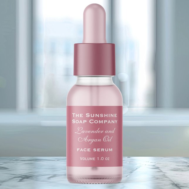 Étiquette de bouteille à goutte minuscule rose Dus (Créateur téléchargé)