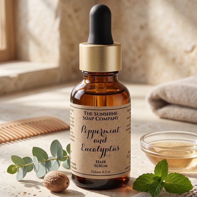 Étiquette de bouteille compte-gouttes de cosmétiqu (Créateur téléchargé)