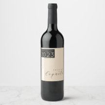 Étiquette de bouteille Coquito, style moderne, min