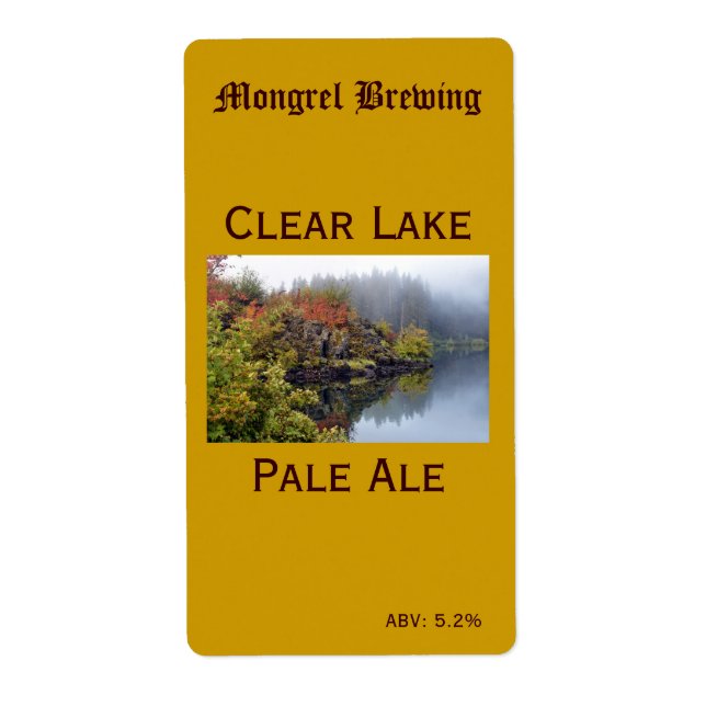 Étiquette de bouteille de bière (Devant)