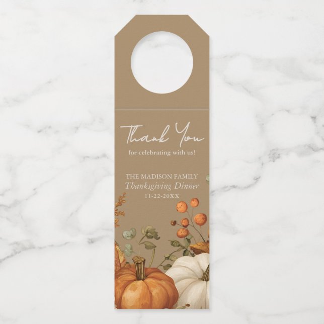 Étiquette de bouteille de caramel floral atténué p (Devant)