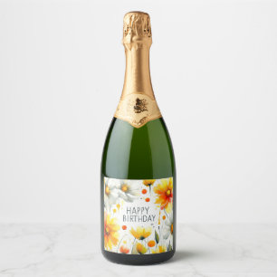 étiquette de bouteille de champagne anniversaire c