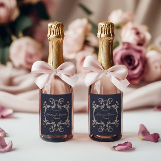 Étiquette de bouteille de champagne de mariage bar