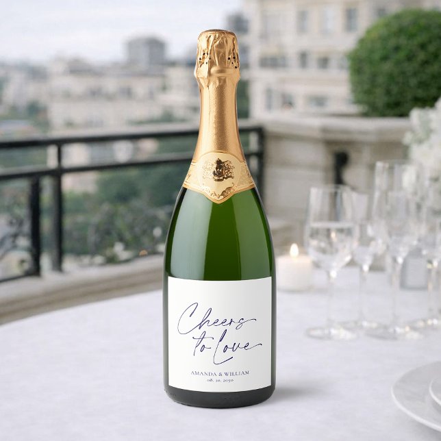 Étiquette de bouteille de champagne de mariage élé (Créateur téléchargé)