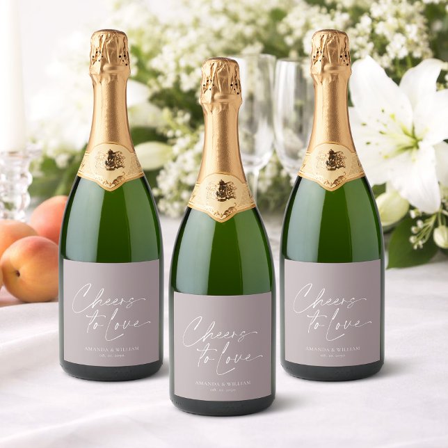 Étiquette de bouteille de champagne de mariage lil (Créateur téléchargé)