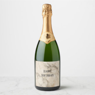 étiquette de bouteille de champagne en marbre vint