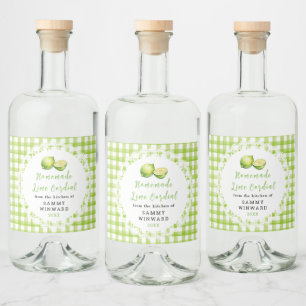Étiquette de Bouteille de Cordial au Citron Maison