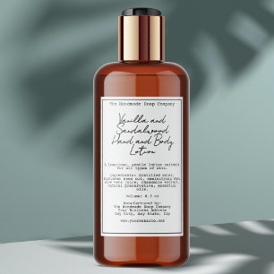 Étiquette de bouteille de cosmétiques à l'aspect m