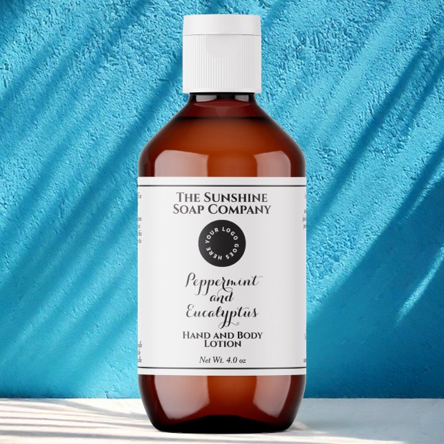 Étiquette de bouteille de cosmétiques avec logo te (Créateur téléchargé)