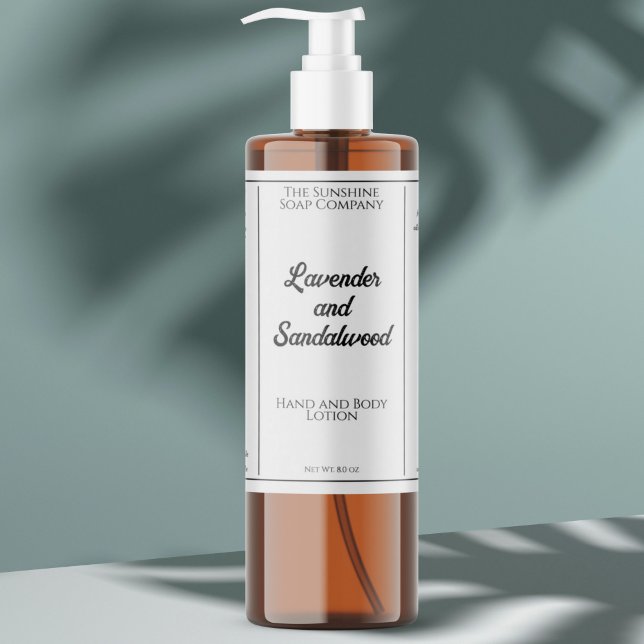 Étiquette de bouteille de cosmétiques étanche blan (Créateur téléchargé)