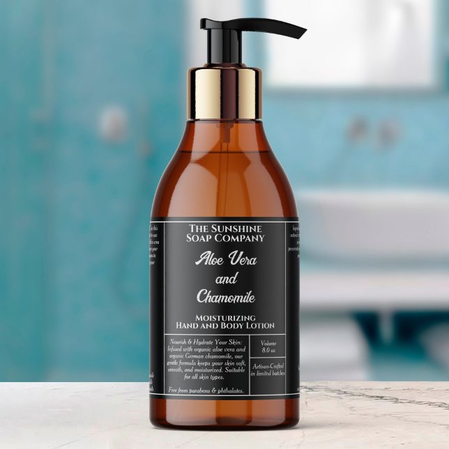 Étiquette de bouteille de cosmétiques rustique noi (Créateur téléchargé)