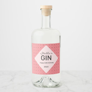 étiquette de bouteille de gin personnalisé