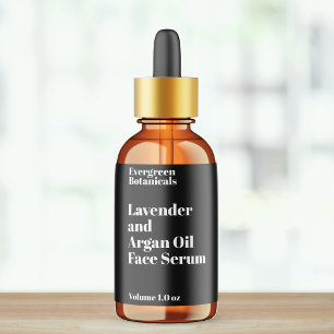 Étiquette de bouteille de gouttelette noire étanch