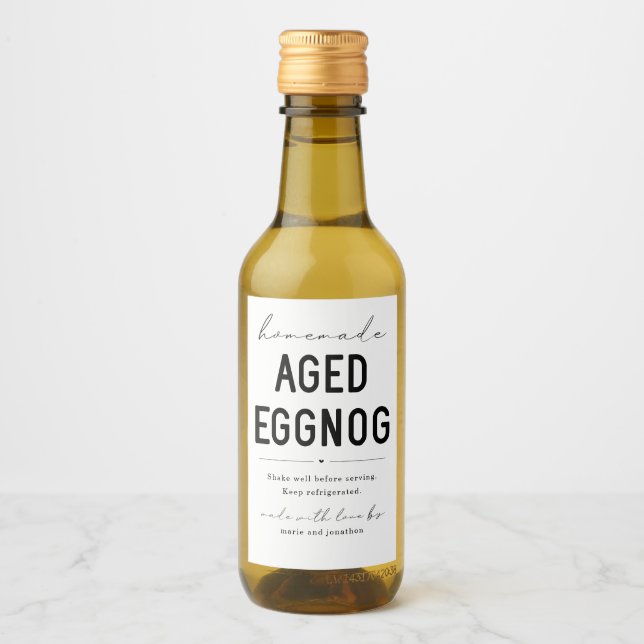Étiquette de bouteille de lait de poule vieilli fa (Devant)