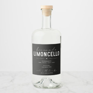 Étiquette de bouteille de Limoncello fait maison p
