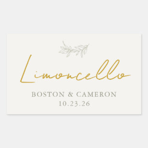 Étiquette de bouteille de limoncello personnalisée