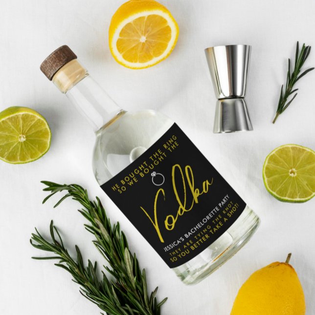 Étiquette de bouteille de liqueur de fête de bache (Créateur téléchargé)