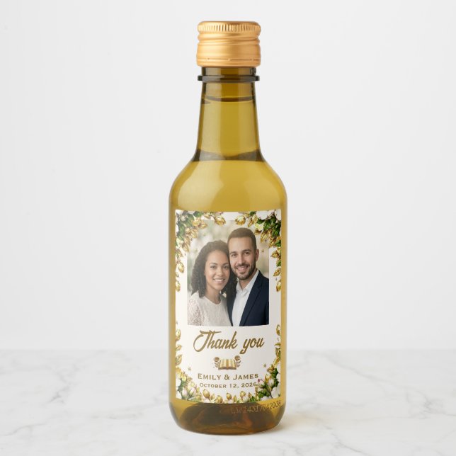Étiquette de bouteille de mariage Dogwood de Carol (Devant)