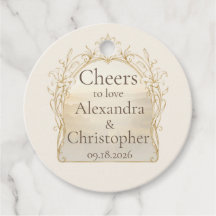 Étiquette de bouteille de mariage Lily Champagne i