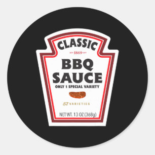 Étiquette de bouteille de sauce Clic Bbq drôle de 