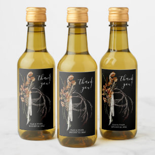 Étiquette de bouteille de vin miniature mariage bo