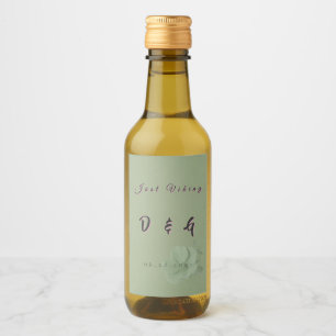 Étiquette de bouteille de vin pétillant vert sauge
