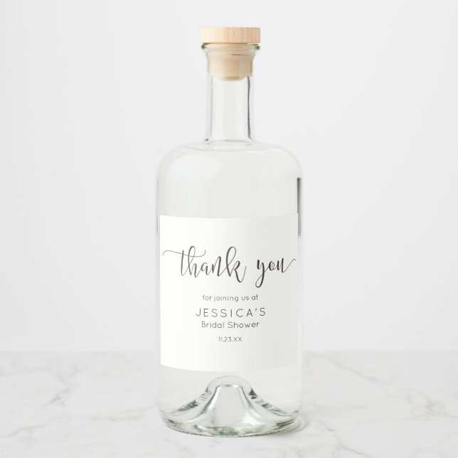 Étiquette de bouteille de vin rustique Script (Devant)