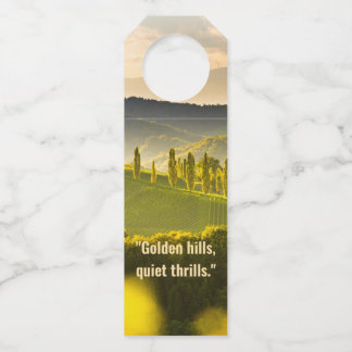 Étiquette de bouteille de vin – Silence Doré