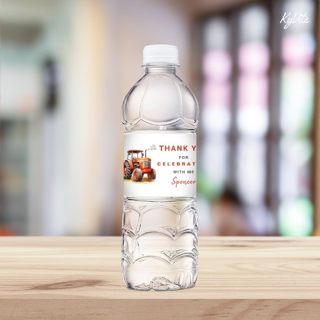 Étiquette de bouteille d'eau d'anniversaire du tra (Créateur téléchargé)