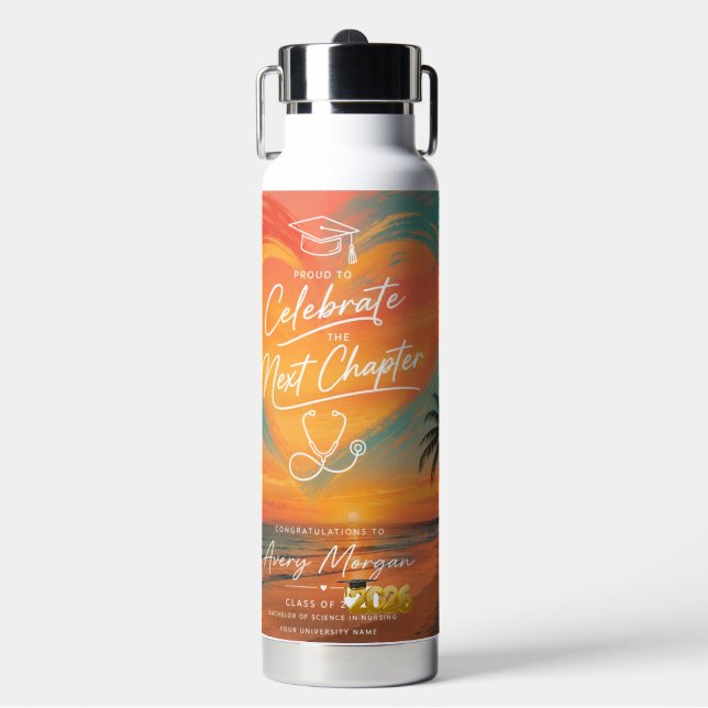 Étiquette de bouteille d'eau de fin d'études en so (Salle de sport)